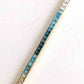 18k Gradient Blue Topaz Square Tennis Bracelet