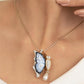Butterfly Pearl Pendant Brooch