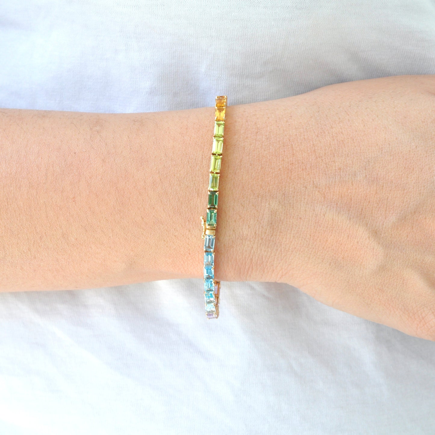 Tennis Bracelet - Rainbow Octagon Edition