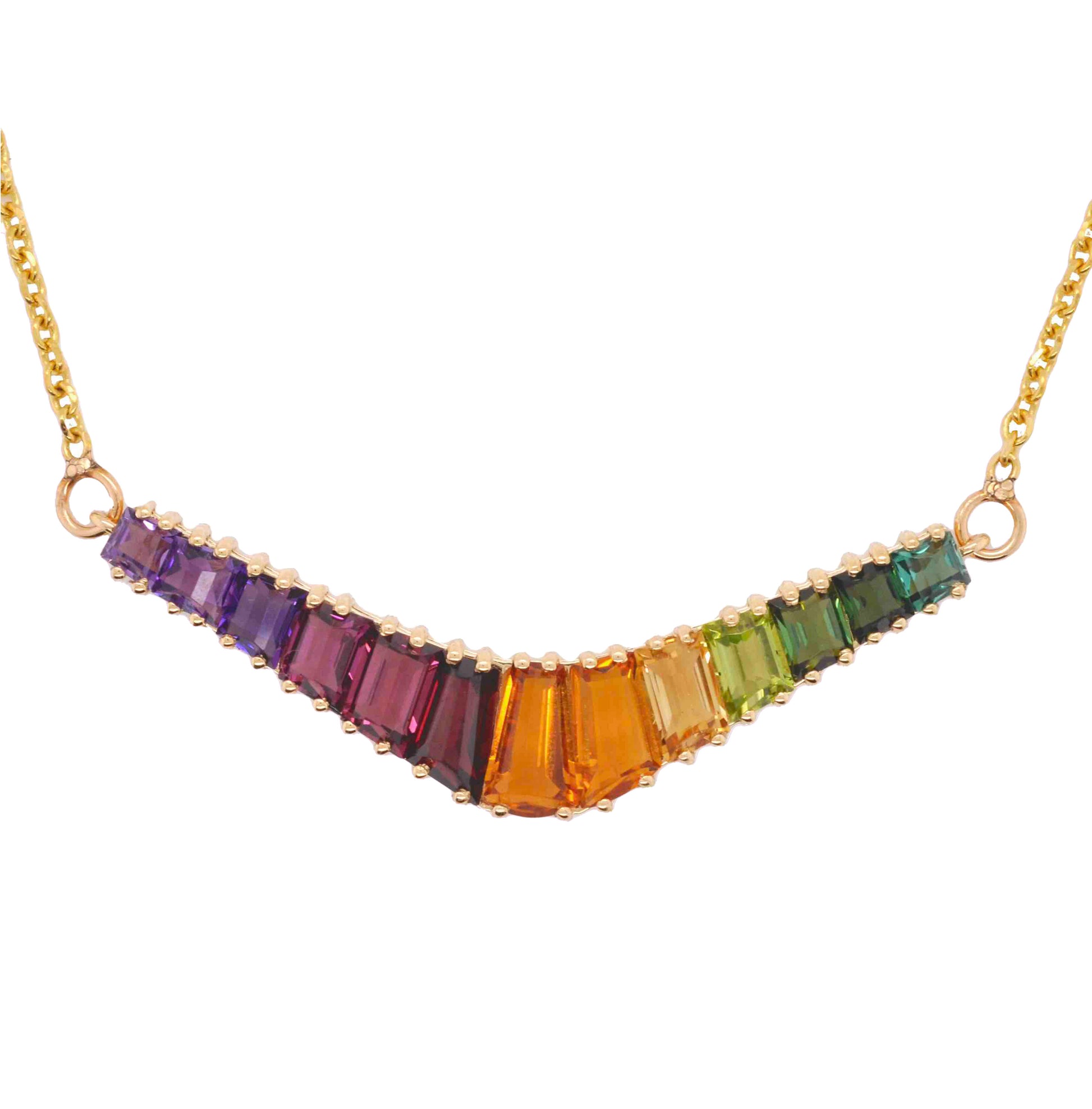 v-shaped pendant necklace gold