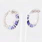 Cleopatra Iolite Blue Topaz Stud Earrings