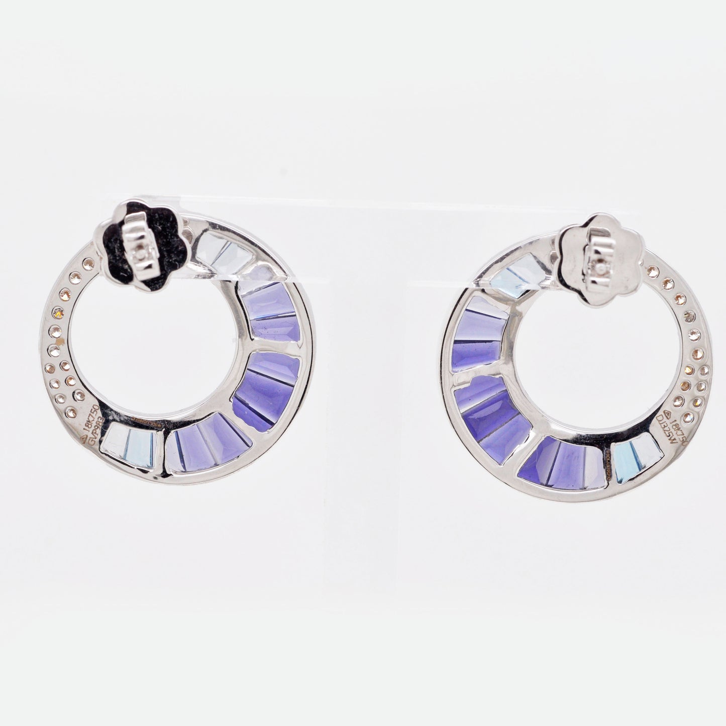 Cleopatra Iolite Blue Topaz Stud Earrings