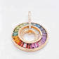 Circular baguette pendant