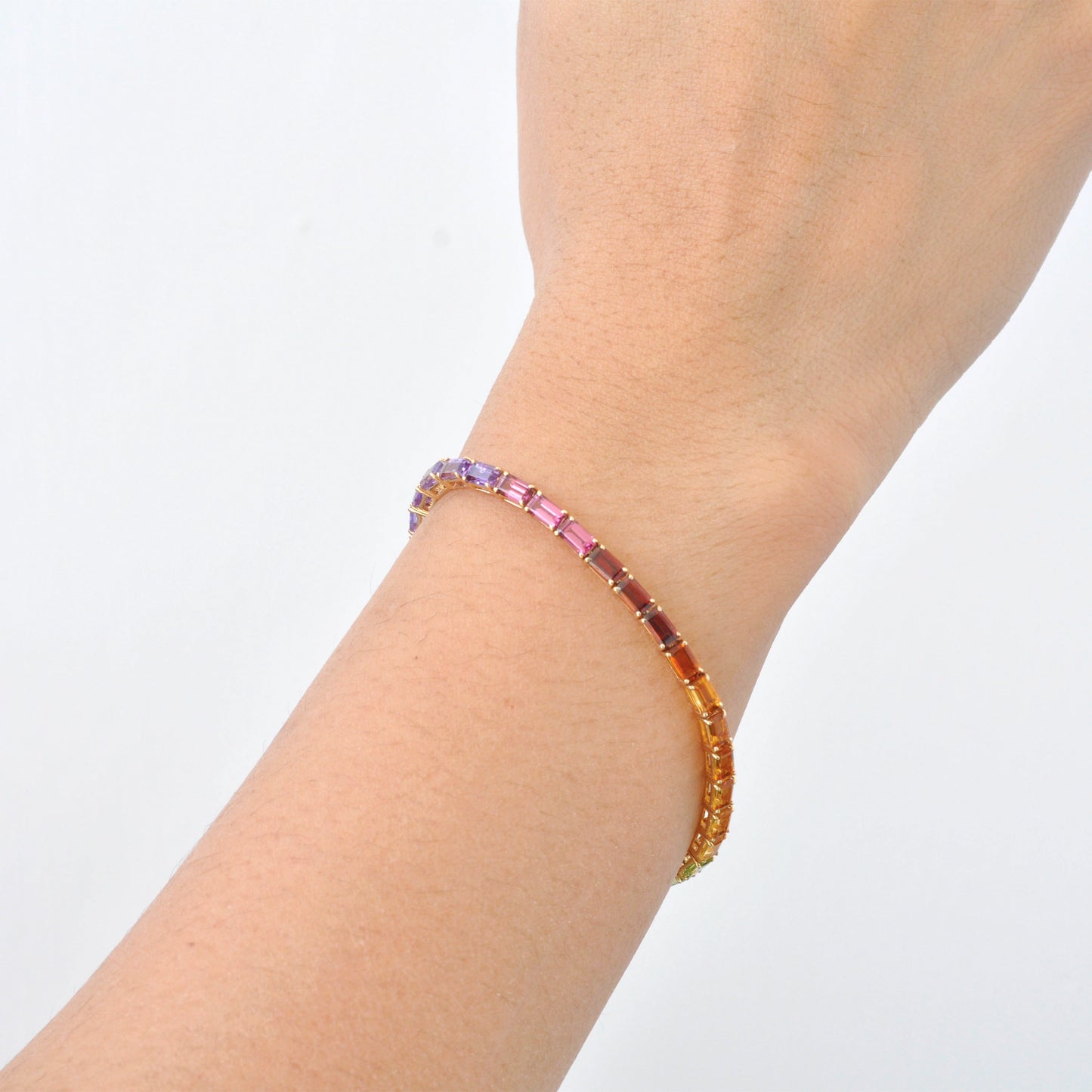 Tennis Bracelet - Rainbow Octagon Edition