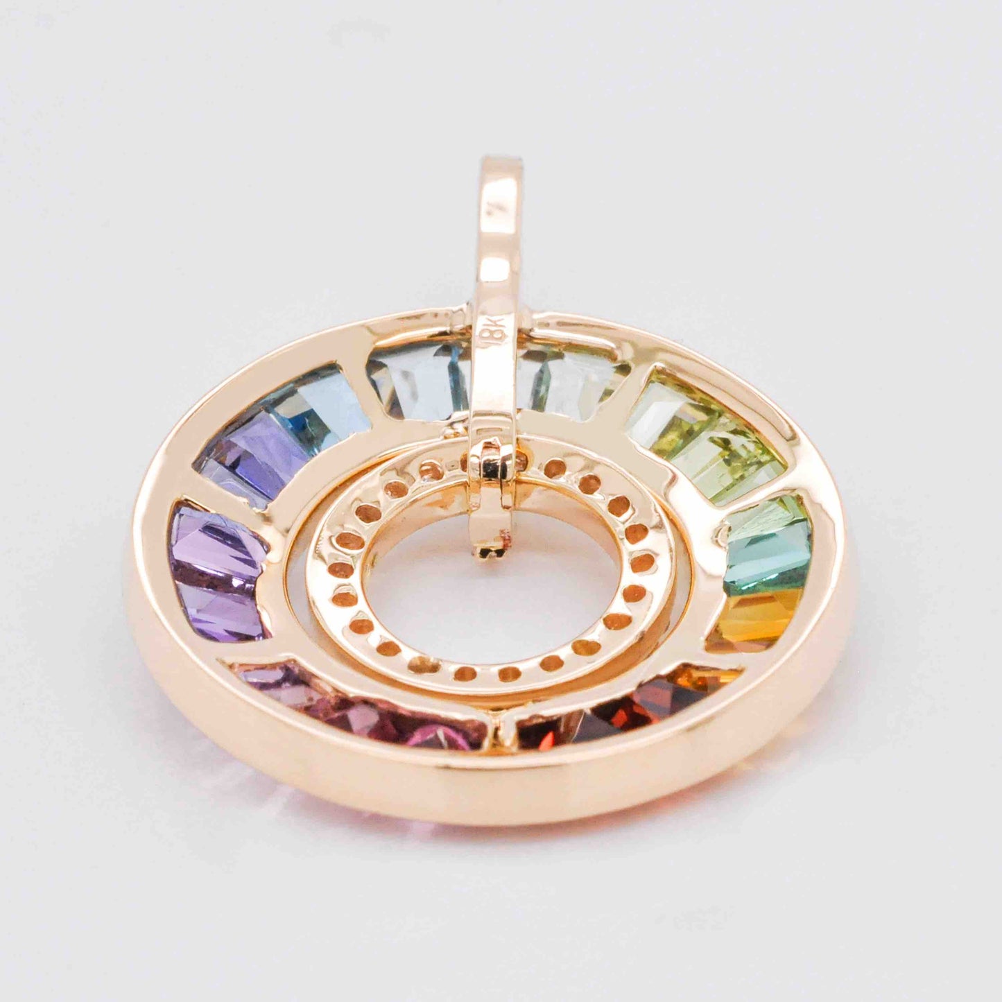 rainbow gold pendant necklace