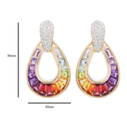 Doorknocker Rainbow Earrings