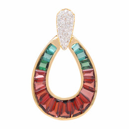 garnet necklace gold