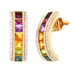 multicolor stud earrings