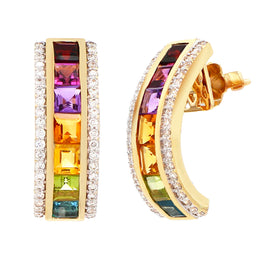 multicolor stud earrings
