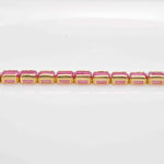 18K Gold Ruby 6x4 MM Octagon Tennis Line Bracelet - Vaibhav Dhadda Jewelry