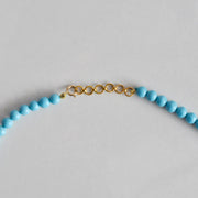 Blue Topaz & Turquoise Lotus Necklace