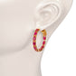Hoop earrings with rubies
