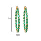 18K Gold Natural Zambian Emerald Oval Hoop Earrings - Vaibhav Dhadda Jewelry