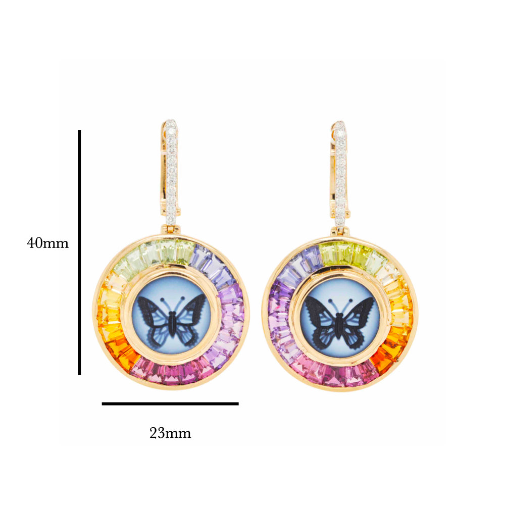 Multicolor butterfly jewelry