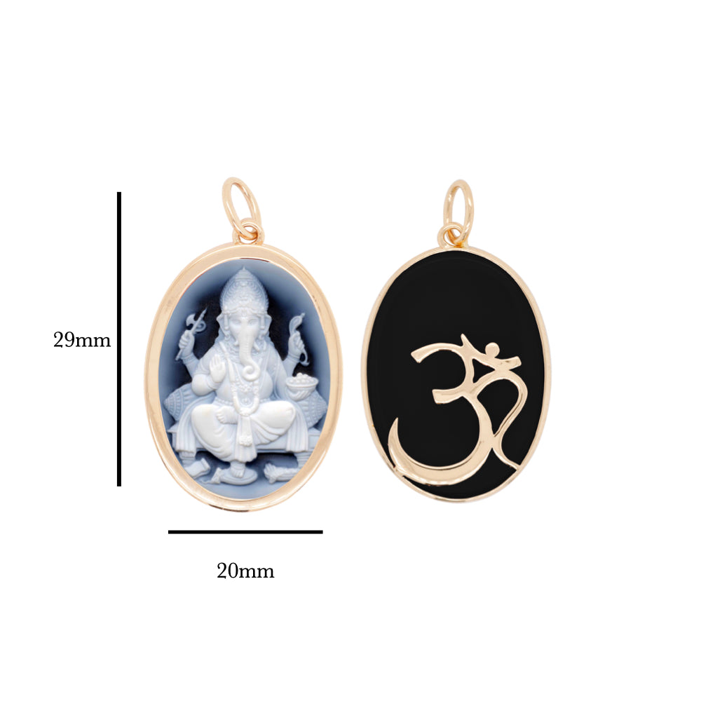 Ganesha agate pendant