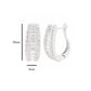 18K White Gold Diamond Baguette Huggie Hoop Earrings - Vaibhav Dhadda Jewelry