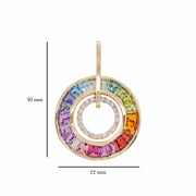 Circular baguette pendant