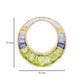 18K Gold Iolite Peridot Cleopatra Diamond Pendant Necklace
