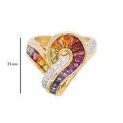 Colorful statement ring