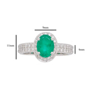  Diamond Columbian Emerald Ring