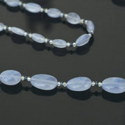 Blue Chalcedony Sapphire Crystal Necklace