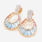 two gemstones earrings design