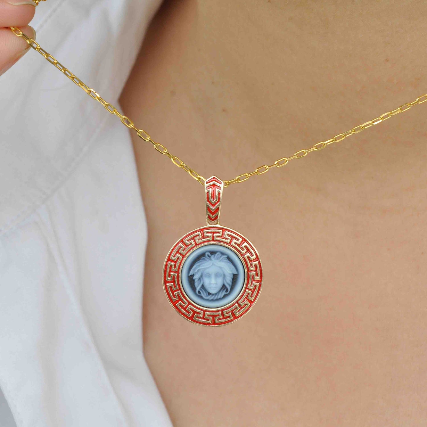medusa pendant necklace