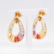 Doorknocker Rainbow Earrings