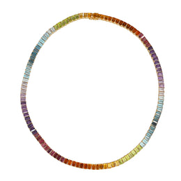 Rainbow Octagon Tennis Necklace