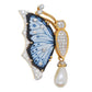 Butterfly Pearl Pendant Brooch