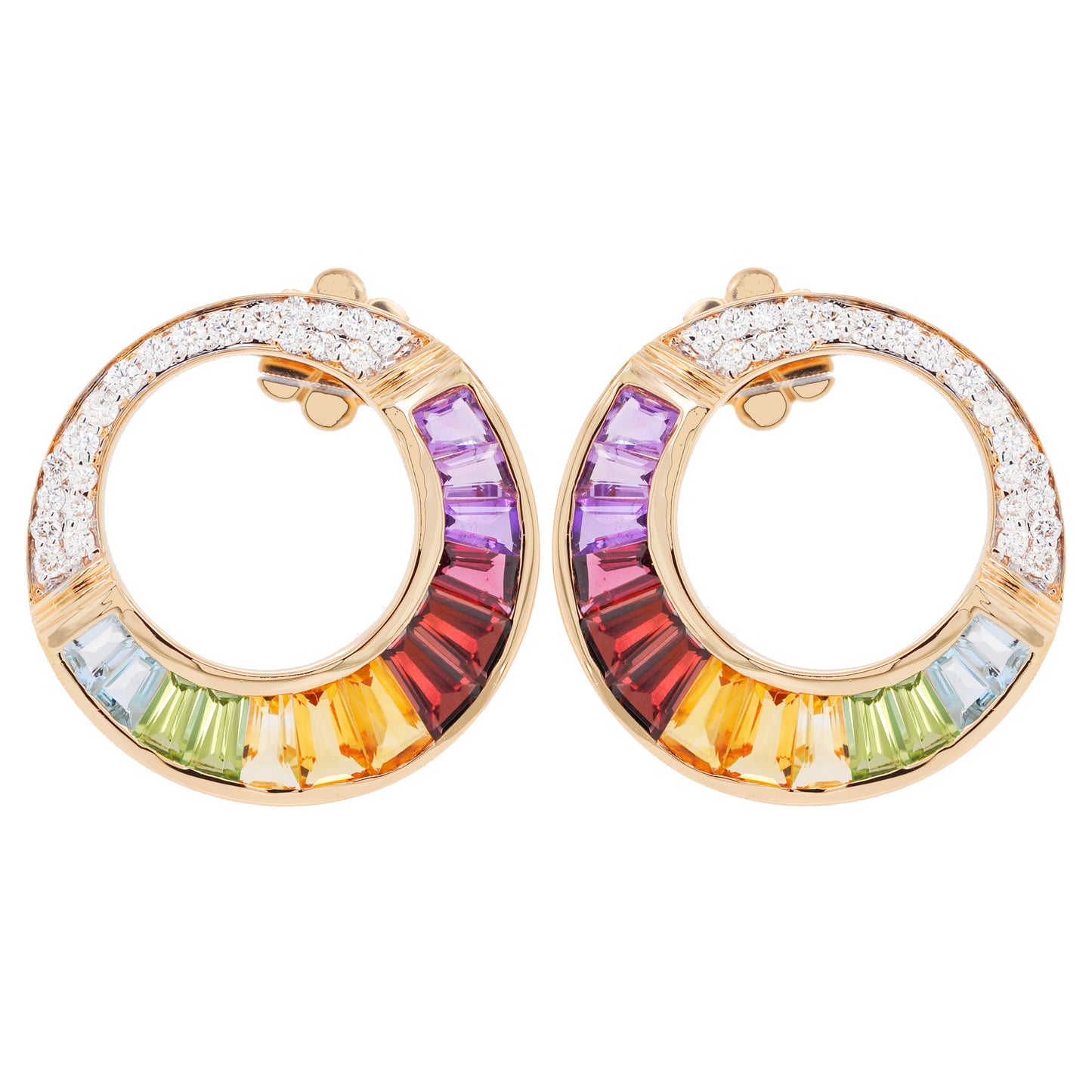 Cleopatra Rainbow Stud Earrings