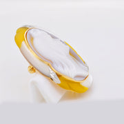Cameo Lady Yellow Pendant Brooch