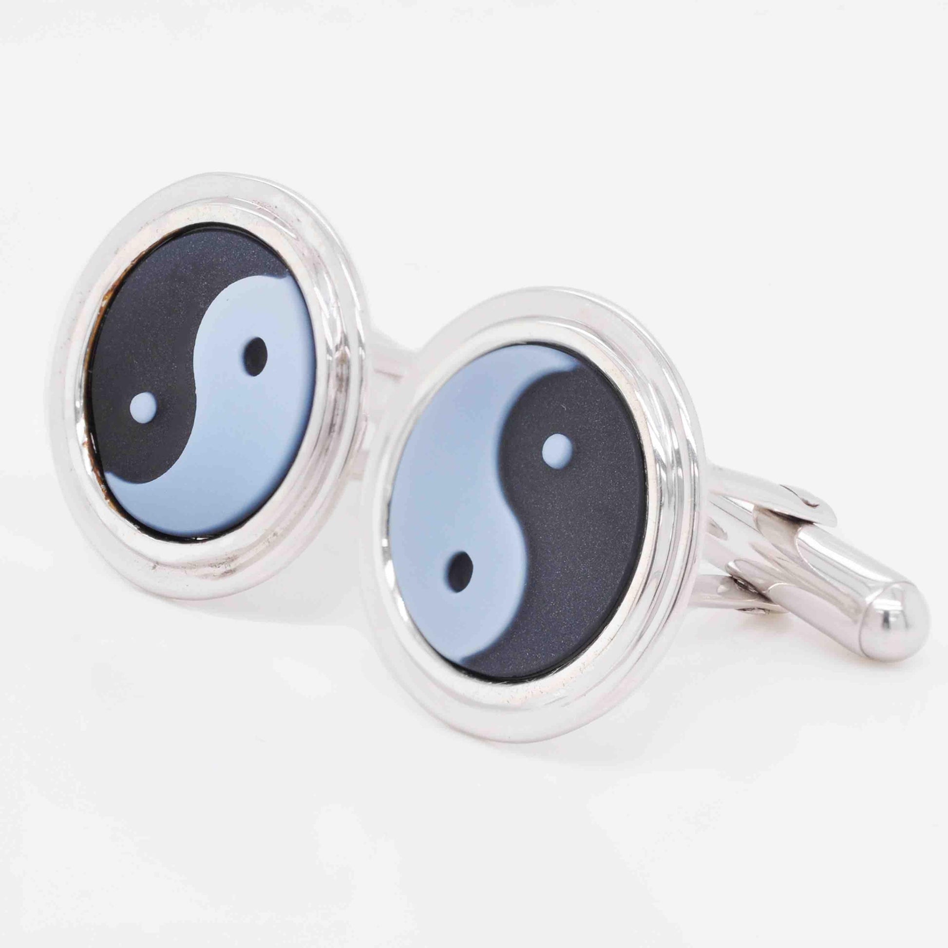 Agate Carved Yin Yang Cameo Cufflinks - Vaibhav Dhadda Jewelry