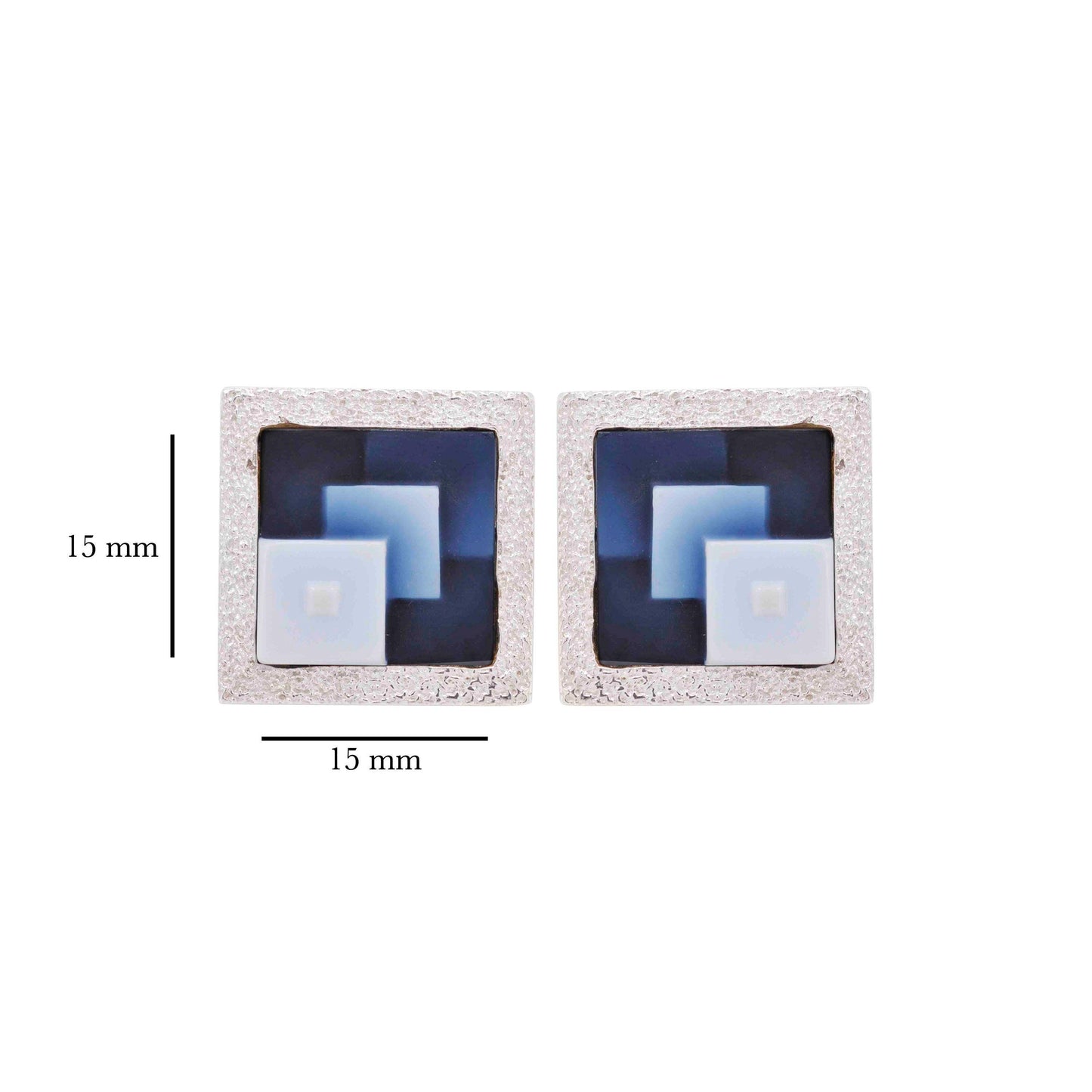 Art Deco Square Abstract Cameo Cufflinks - Vaibhav Dhadda Jewelry