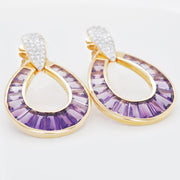 Doorknocker Amethyst Earrings