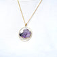 Hand Carved Amethyst Fish Pendant