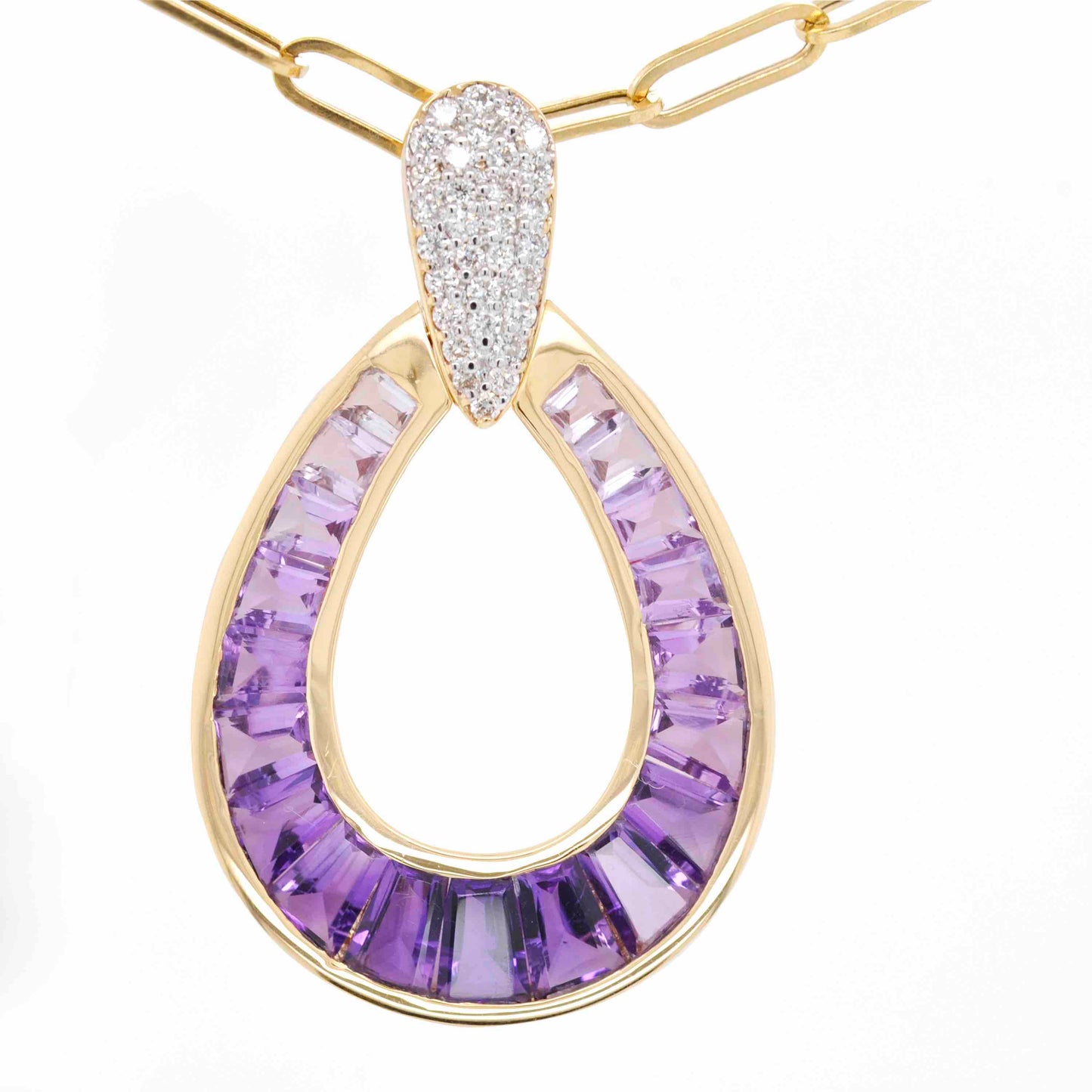 purple stone pendant  