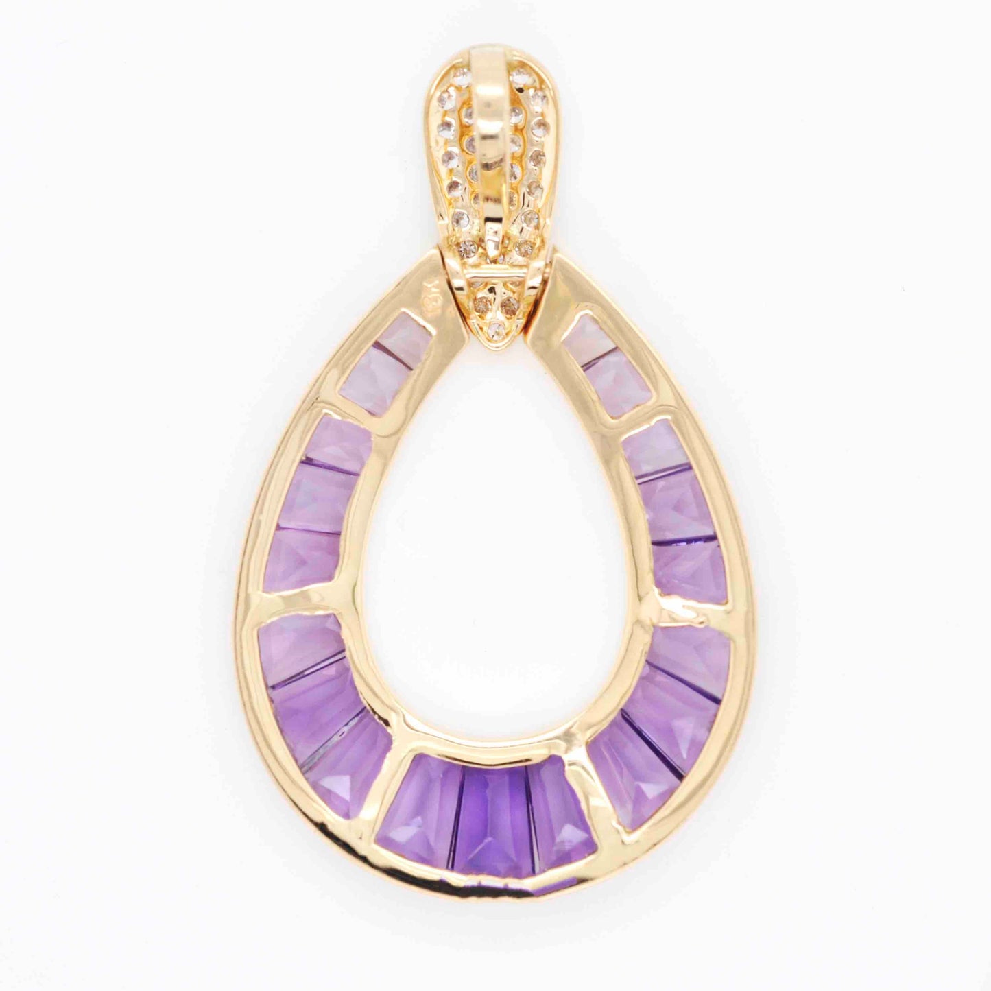 18K Gold Amethyst Diamond Raindrop Set - Vaibhav Dhadda Jewelry