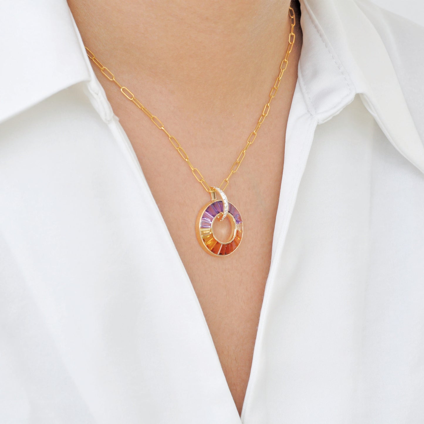Circle Ametrine Pendant