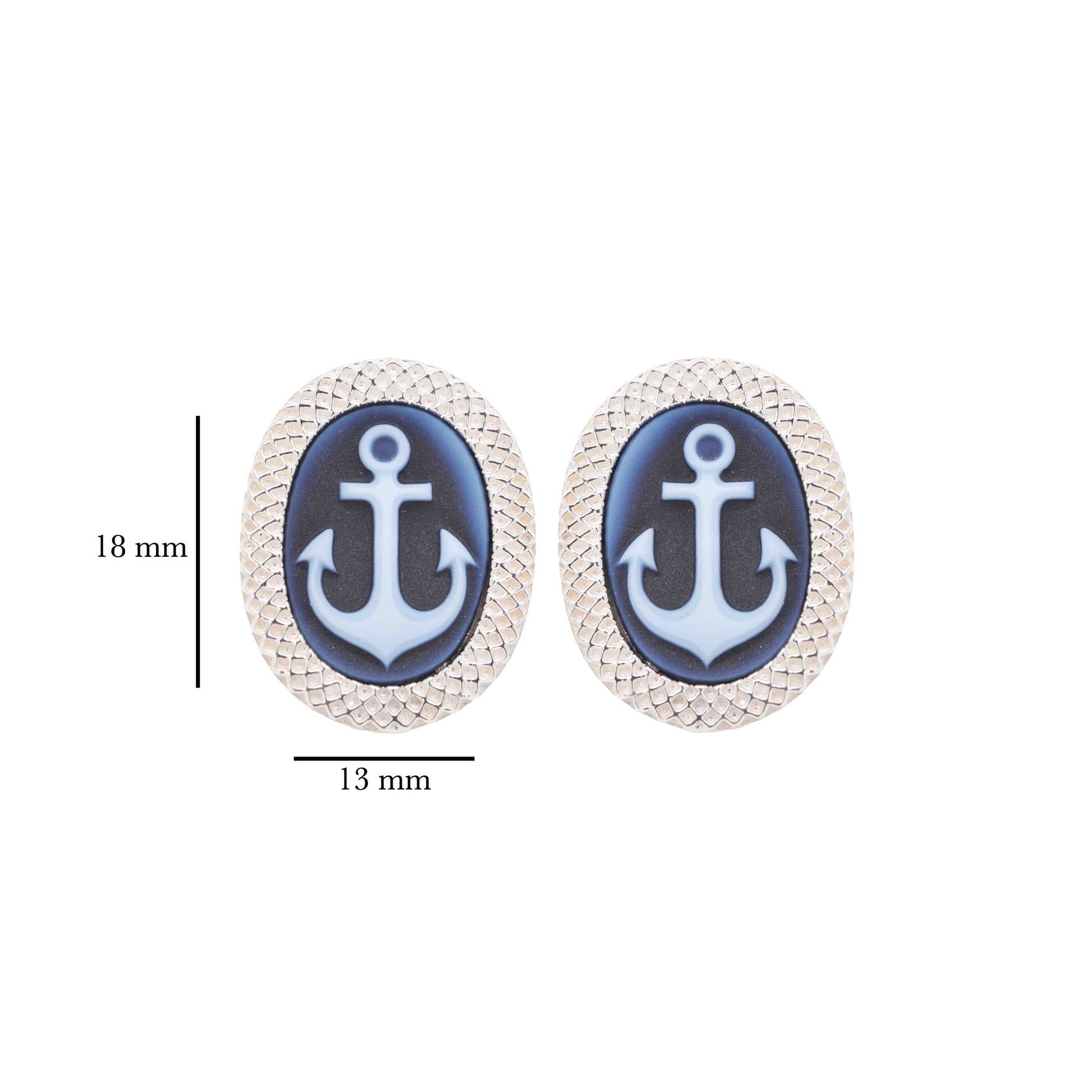 Hand-Carved Anchor Agate Cameo Cufflinks - Vaibhav Dhadda Jewelry