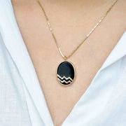 zodiac sign necklace gold