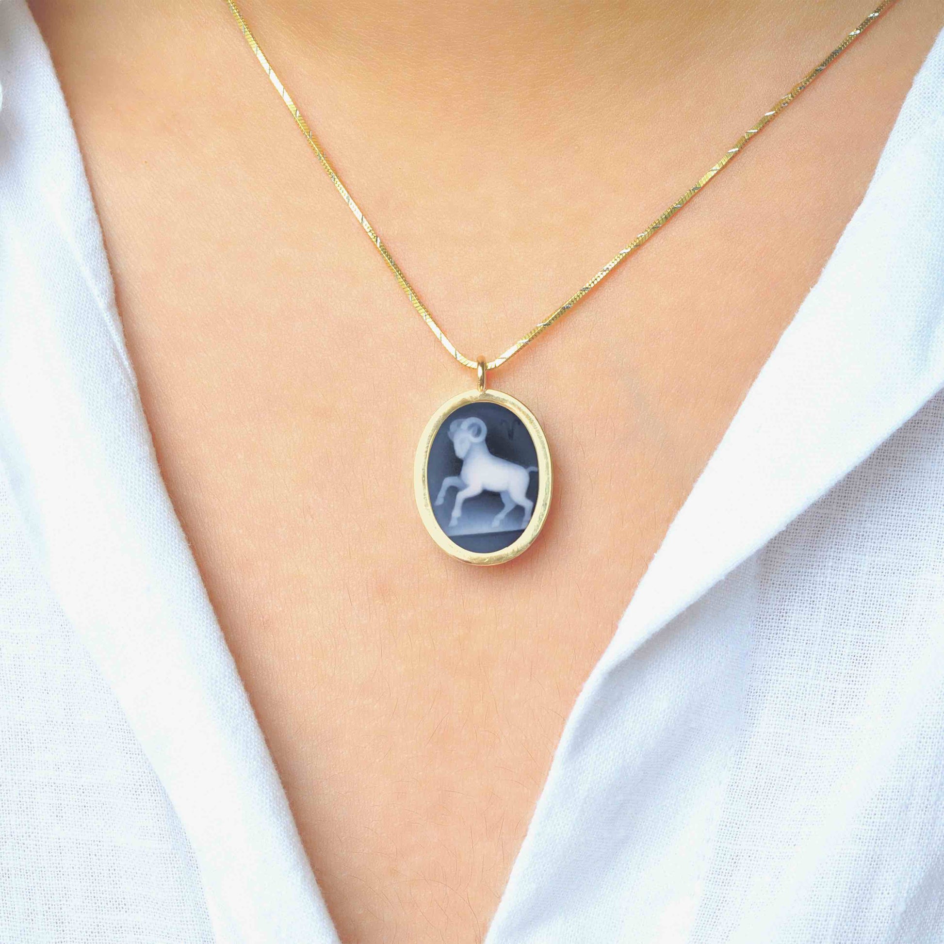 gold zodiac necklace