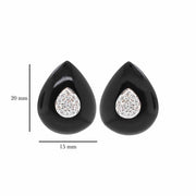 18K Gold Black ONYX Diamond Stud Earrings - Vaibhav Dhadda Jewelry