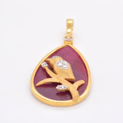 Reversible African Ruby Bird Pendant