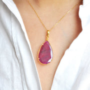 Reversible African Ruby Bird Pendant