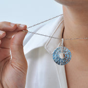Orbit Blue Topaz Pendant