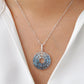 Orbit Blue Topaz Pendant
