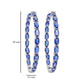18K Gold Blue Sapphire Oval Hoop Earrings - Vaibhav Dhadda Jewelry