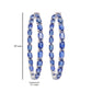 18K Gold Blue Sapphire Oval Hoop Earrings - Vaibhav Dhadda Jewelry