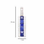 blue sapphire and diamond pendant